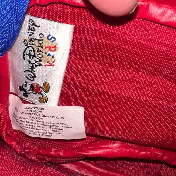 EUC Vintage Disney Walt Disney World Kids Red Blue Fannypack Bag Adjustable - Picture 2 of 7